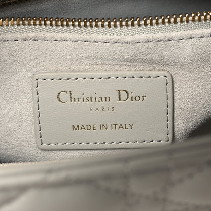Christian Dior Lambskin Cannage Medium Lady Dior Grey 6 of 12