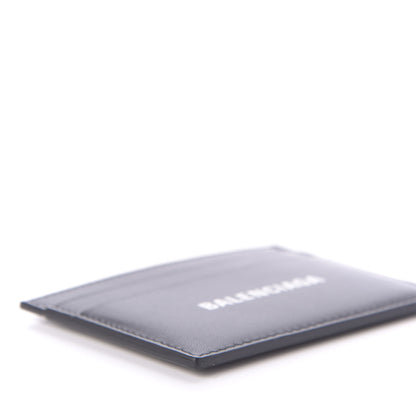 Balenciaga Flat Calfskin Logo Cash Card Holder Black White 6 of 8