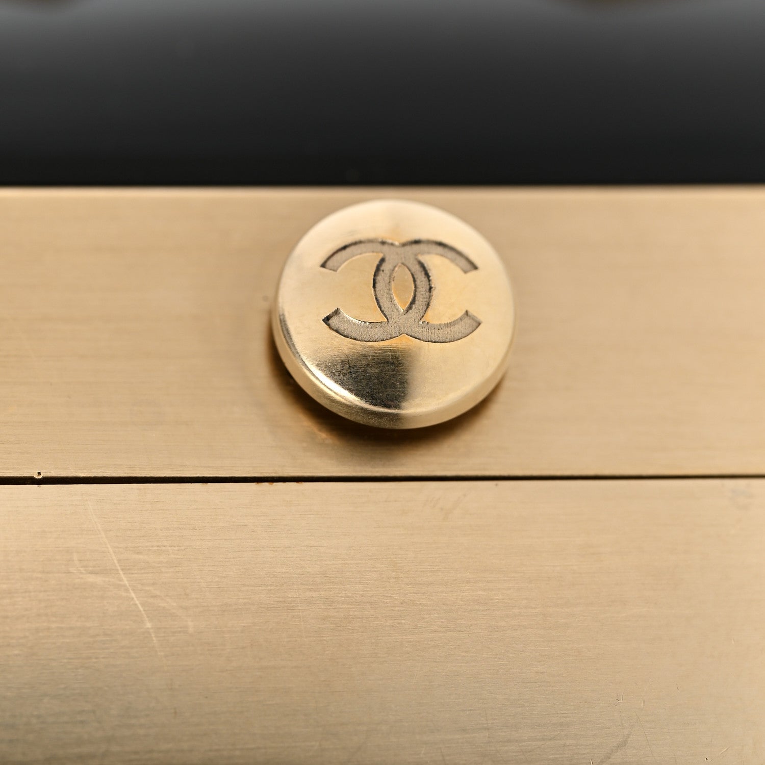 Chanel Resin Crystal Pearl CC Cuff Black 4 of 6