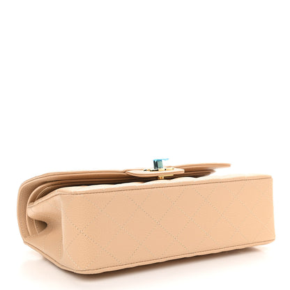 Chanel Caviar Quilted Small Double Flap Beige 4 of 11