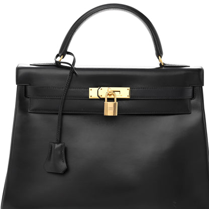 Hermes Box Kelly Retourne 32 Black 8 of 17