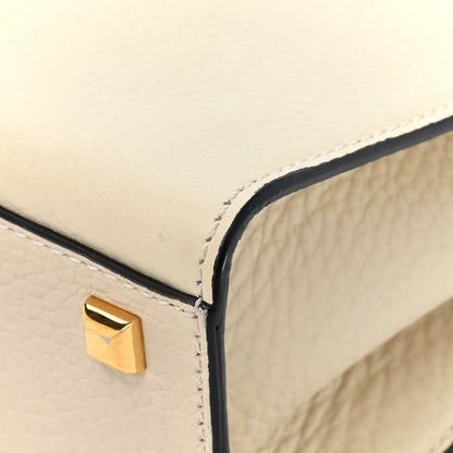 Valentino Garavani VALENTINO GARAVANI Grained Calfskin Medium My Rockstud Frame Bag Light Ivory 14 of 14