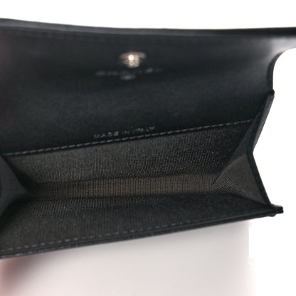 Chanel Goatskin Camellia Embossed Flap Card Holder Wallet Grey 5 of 9