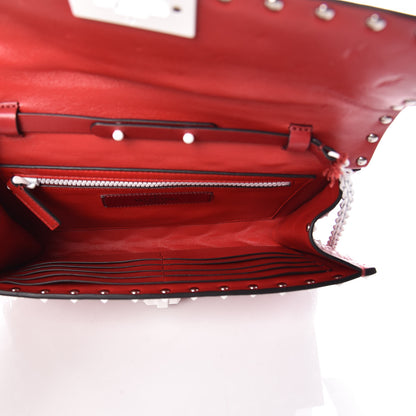 Valentino Garavani Lambskin Free Rockstud Spike Wallet On Chain Rosso Valentino 5 of 9