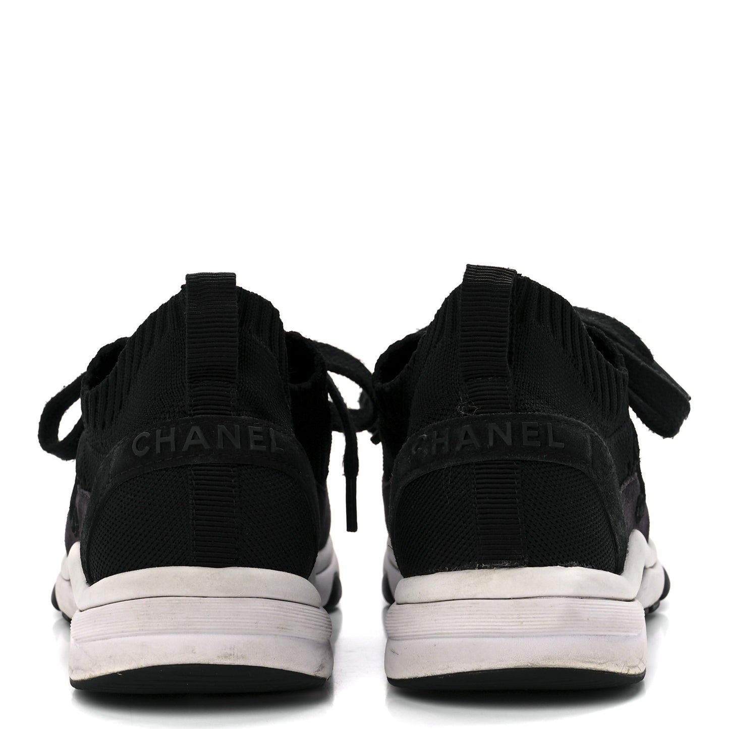Mesh Suede Fabric Womens CC Sneakers 38 Grey White Black