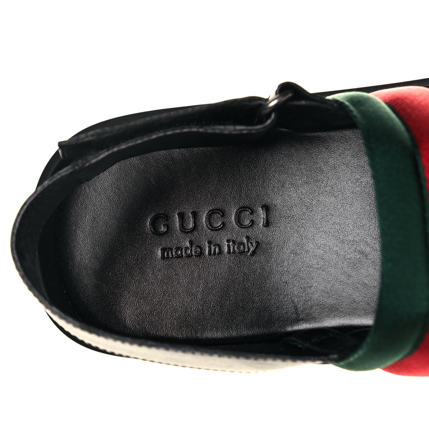 Gucci Nylon Cirano Lux Web Mens Cleat Sole Slingback Sandals 9 Green Red Black 8 of 9