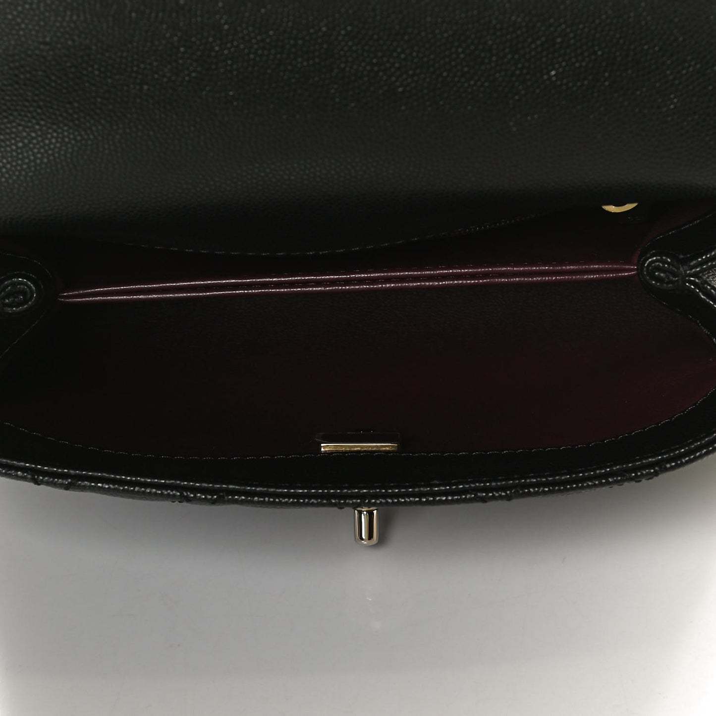 Caviar Quilted Mini Coco Handle Flap Black