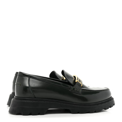 Christian Dior Brushed Calfskin Dior Code Lug Sole 15mm Loafers 38 Green 5 of 13