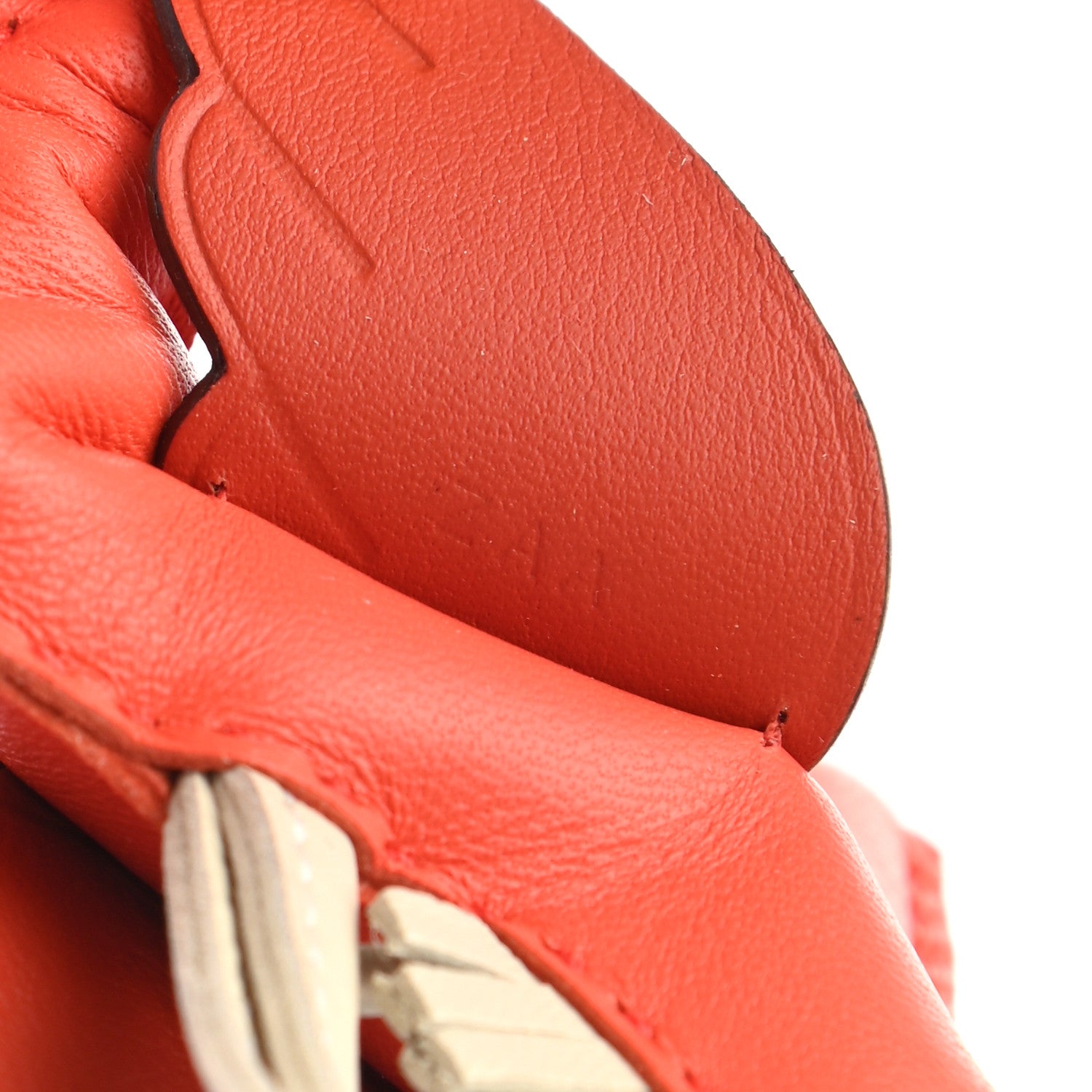 Hermes Milo Lambskin Grigri Rodeo Pegase Horse Bag Charm PM Orange Poppy Craie Terre Battue 4 of 4