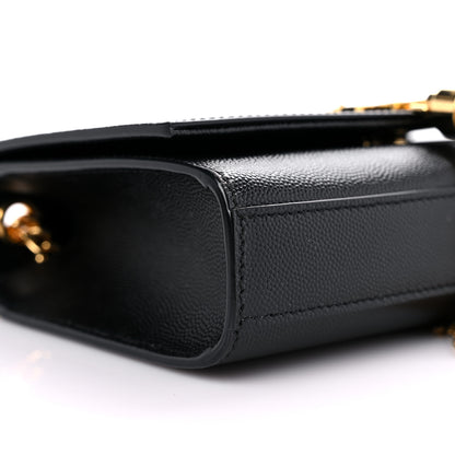 Saint Laurent Grain De Poudre Small Classic Monogram Kate Tassel Satchel Black 9 of 10