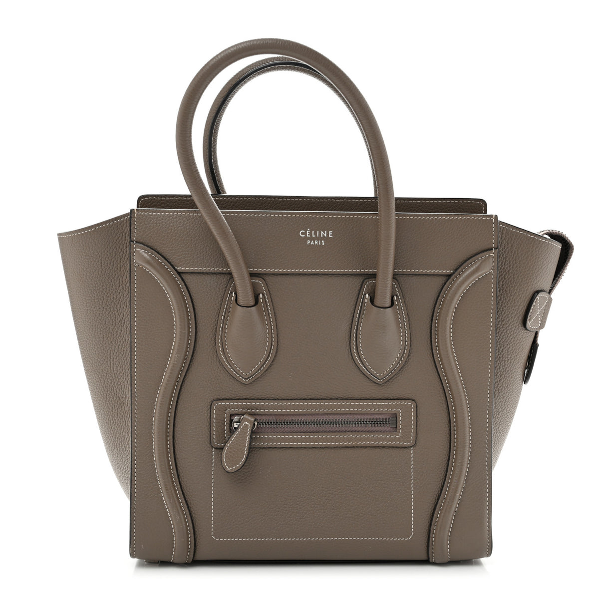 Drummed Calfskin Micro Luggage Souris