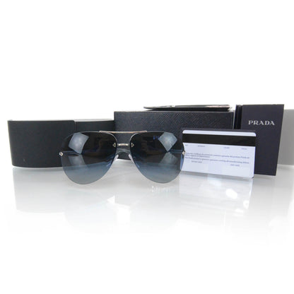 Prada Aviator Sunglasses SPR 53O Blue 6 of 7