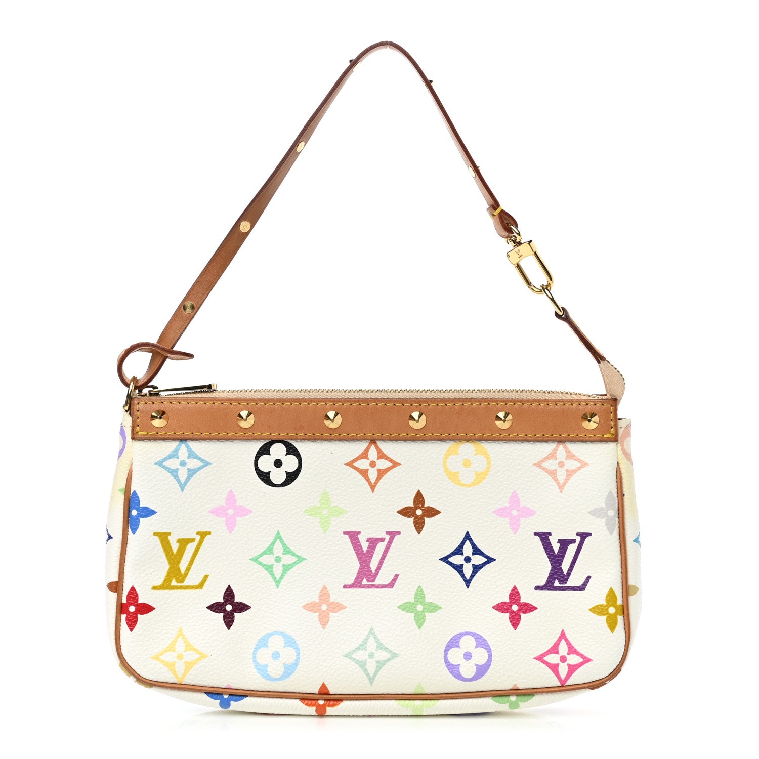 Louis Vuitton Monogram Multicolor Pochette Accessories White 1 of 8