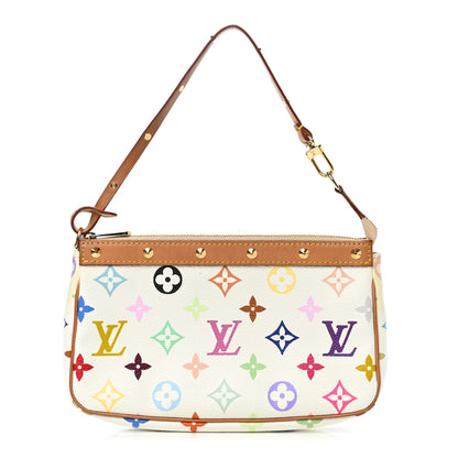 Louis Vuitton Monogram Multicolor Pochette Accessories White 1 of 8