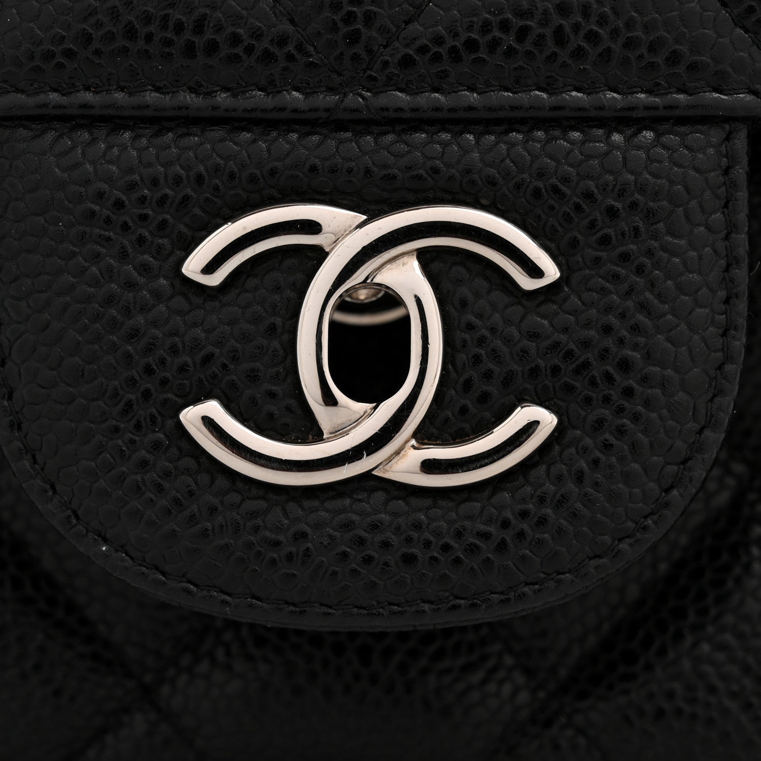 Chanel Caviar Quilted Jumbo Double Flap Black 11 of 12