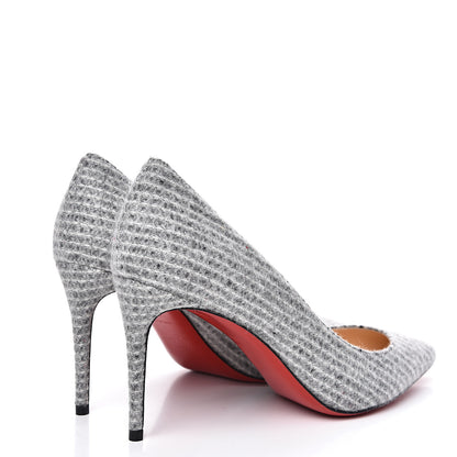 Christian Louboutin Flanelle Tennis Kate 85 Pumps 38.5 Grey 4 of 10