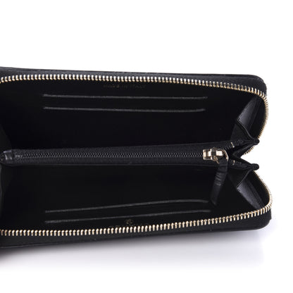 Chanel Caviar Quilted Medium Filigree Zip Around Wallet Black 5 of 11