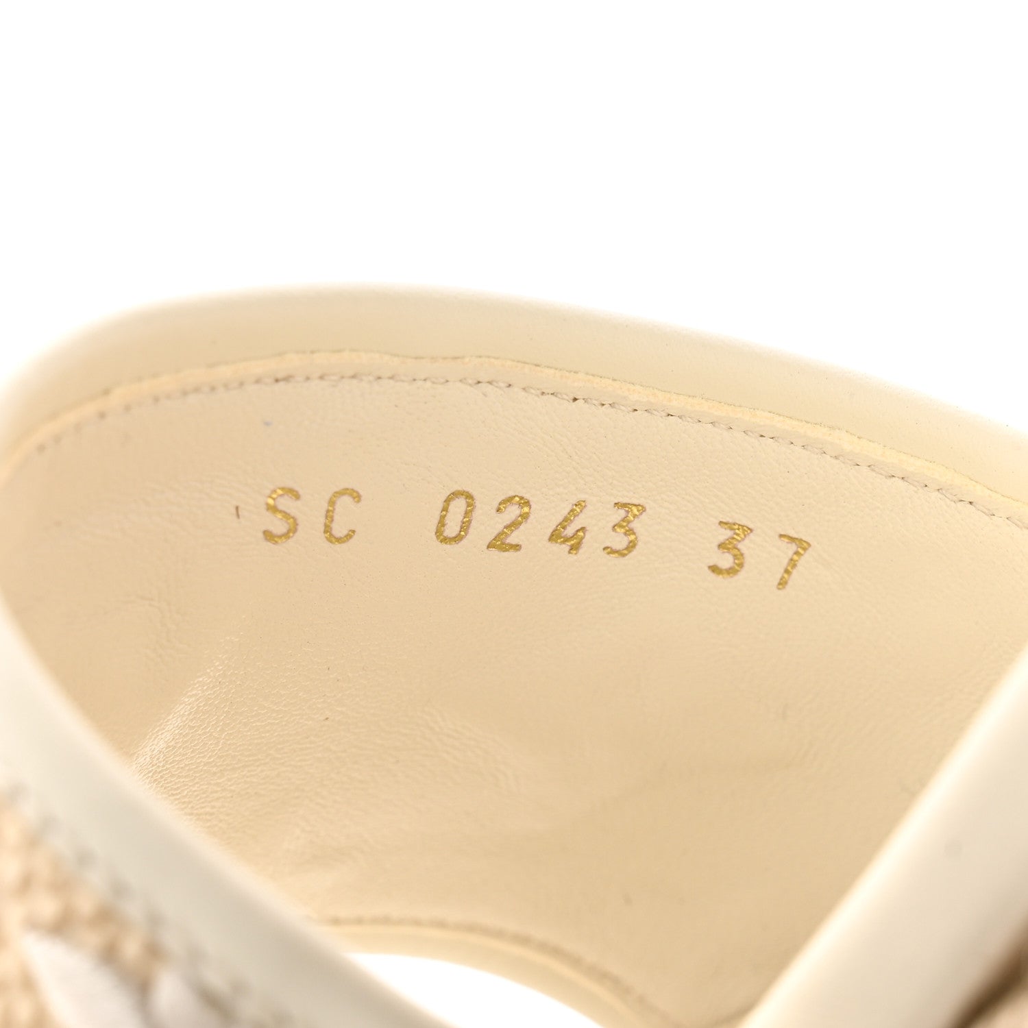 Louis Vuitton Canvas Monogram Starboard Espadrille Wedge Sandals 37 Beige White 6 of 10