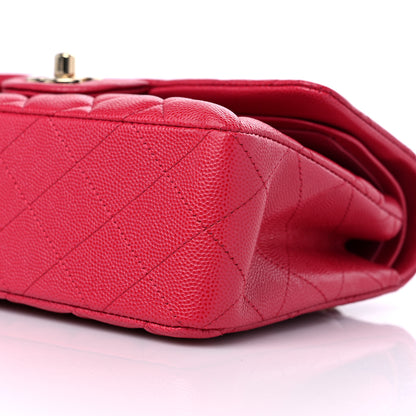 Chanel Caviar Quilted Small Double Flap Dark Pink 8 of 8