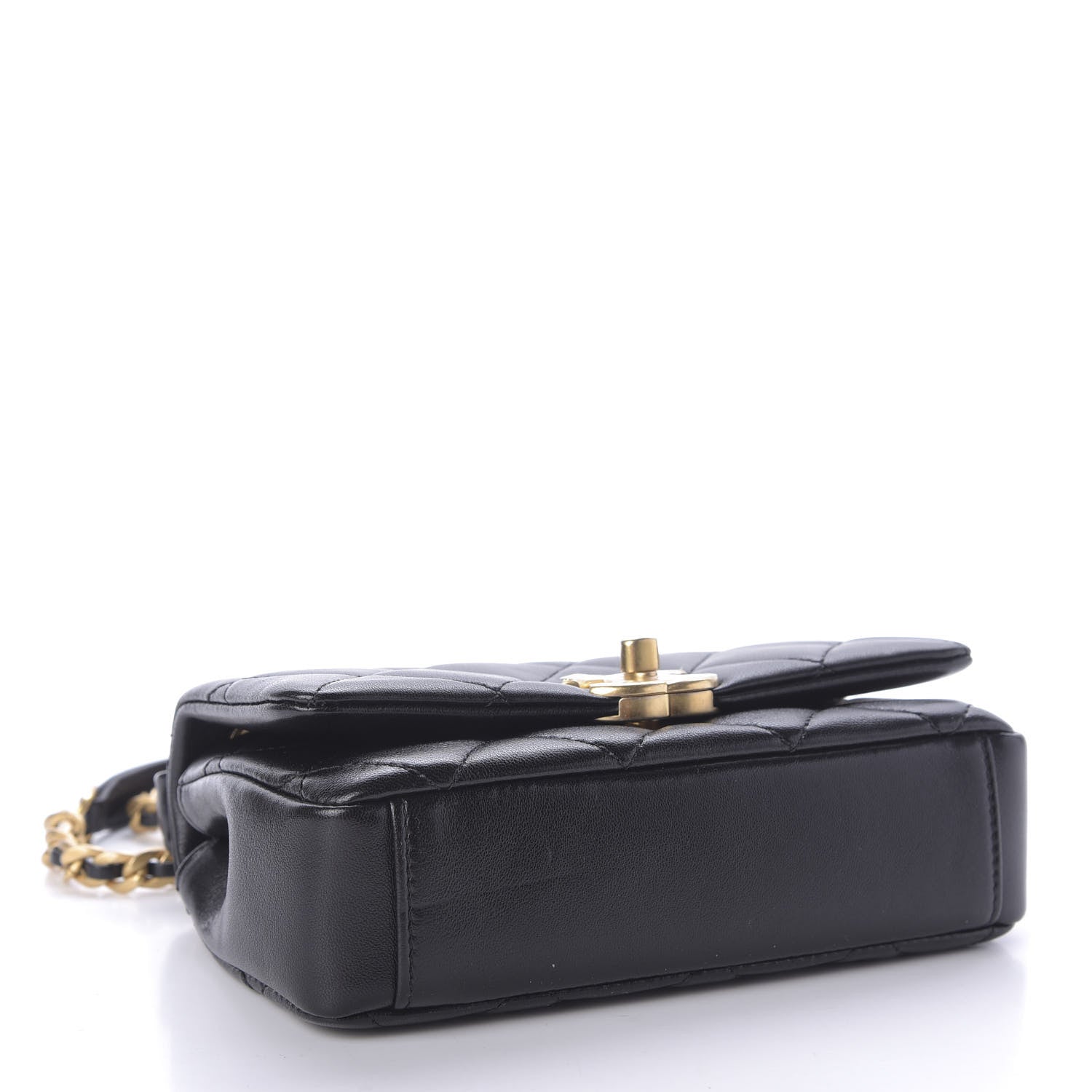 Chanel Shiny Lambskin Small Chain Is More Flap Black 4 of 9