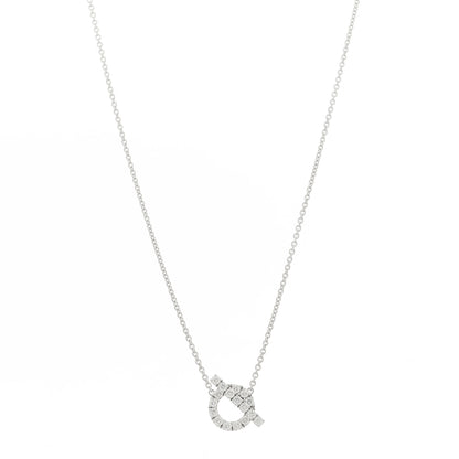 Hermes 18K White Gold Diamond Finesse Pendant Necklace 1 of 5