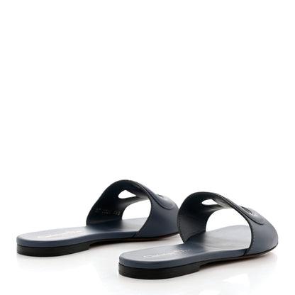 Christian Dior Calfskin D-Club Mule Sandal 36.5 Dark Denim 4 of 8