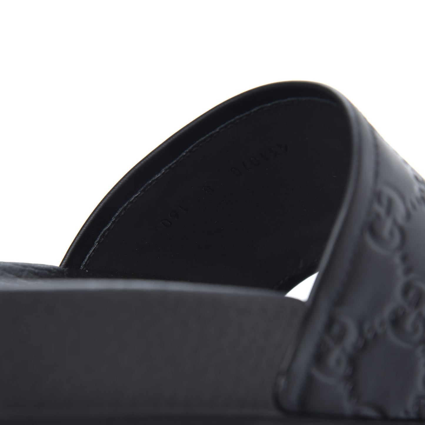 Guccissima Mens Lug Sole Slide Sandals 8 Black