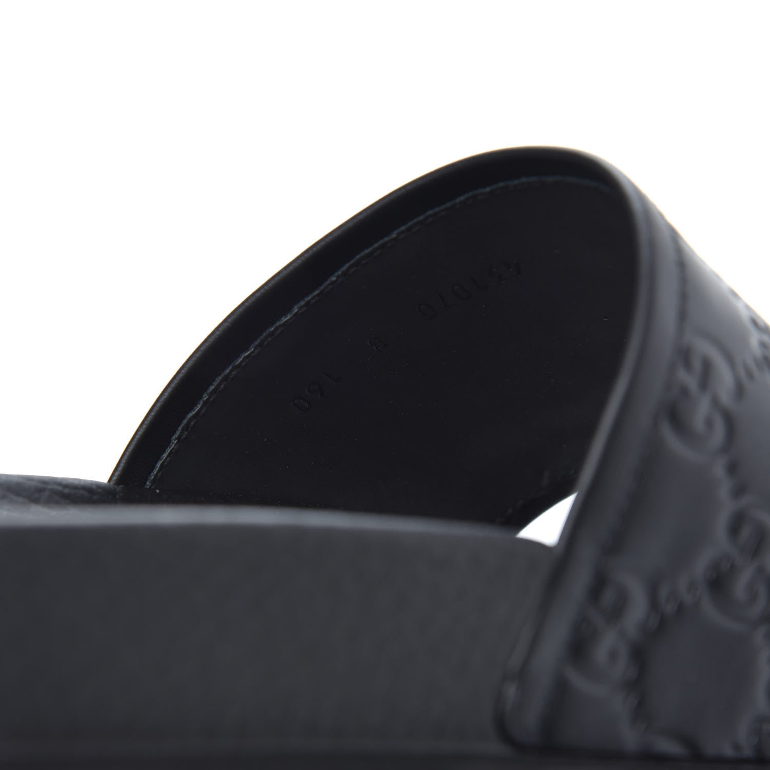 Gucci Guccissima Mens Lug Sole Slide Sandals 8 Black 7 of 8