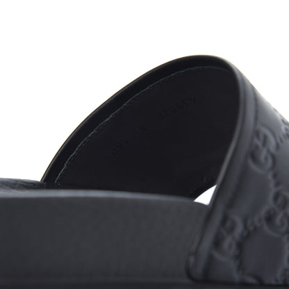 Gucci Guccissima Mens Lug Sole Slide Sandals 8 Black 7 of 8
