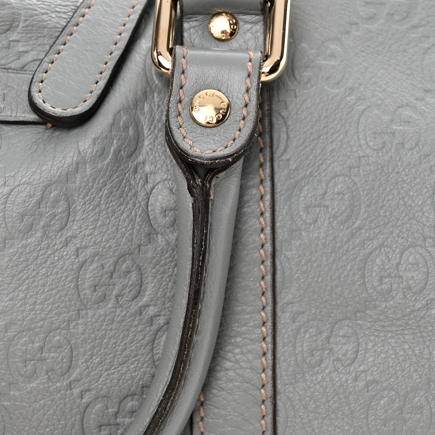 Guccissima Medium Carry On Duffle Light Blue
