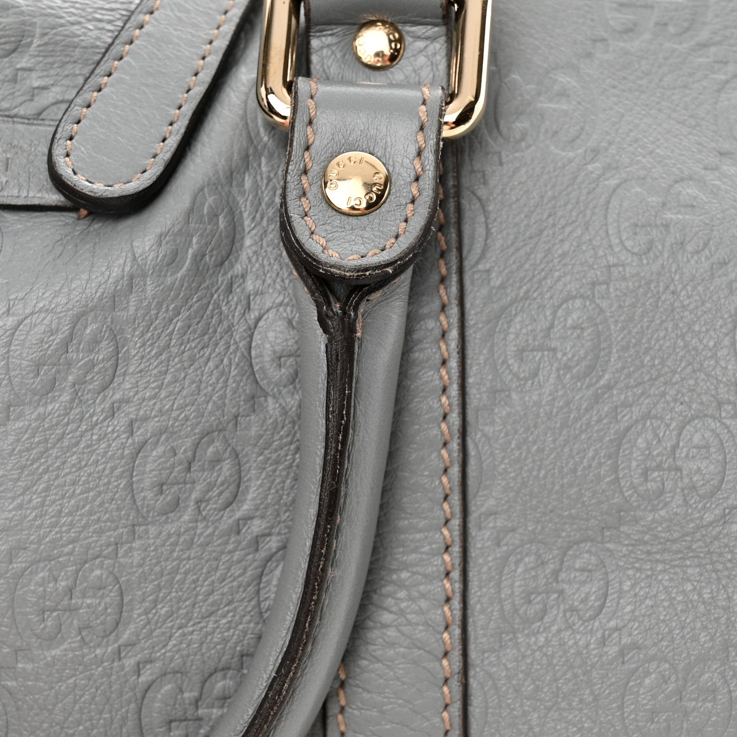 Gucci Guccissima Medium Carry On Duffle Light Blue 13 of 16
