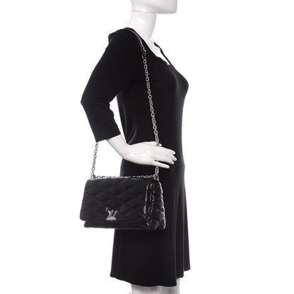 Louis Vuitton Lambskin Malletage GO-14 MM Black 2 of 12