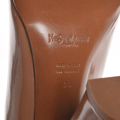 Saint Laurent Patent Moon Calf Cleo 105 Pump 38 Flesh 6 of 8