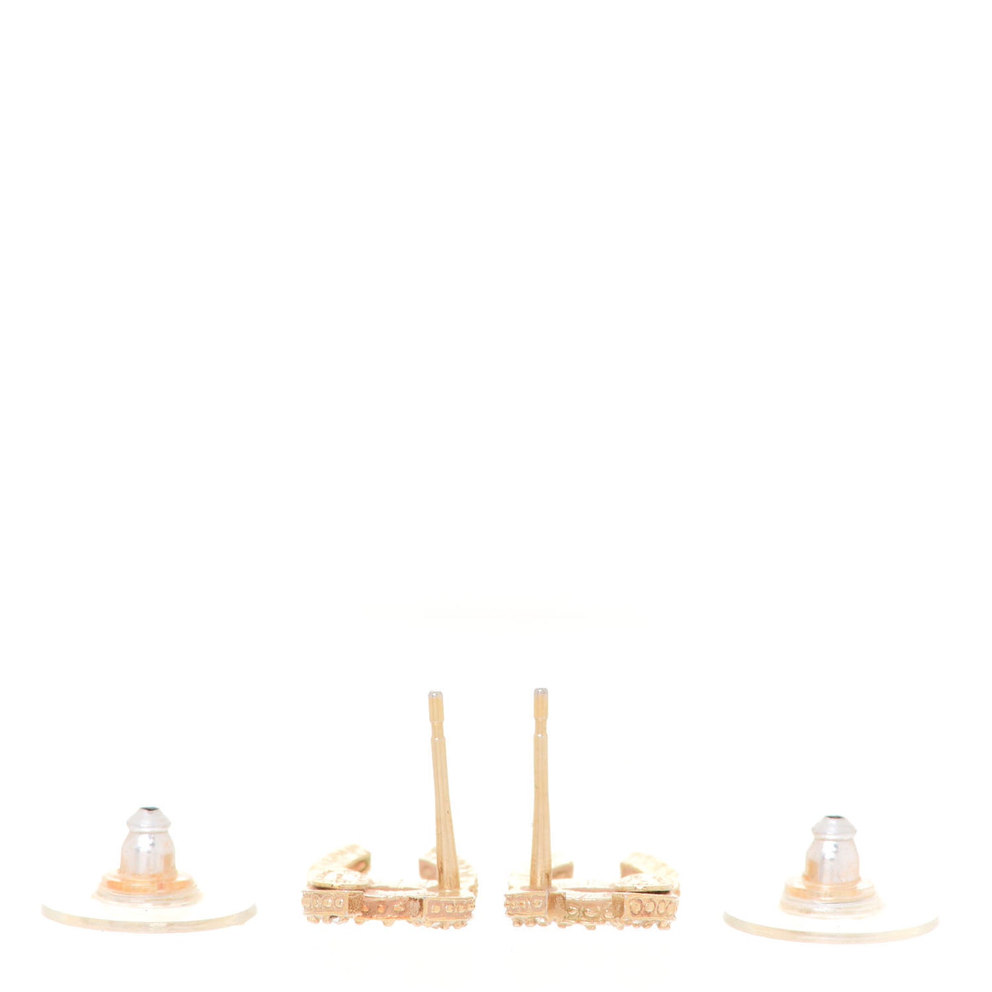 Crystal Timeless CC Earrings Light Gold