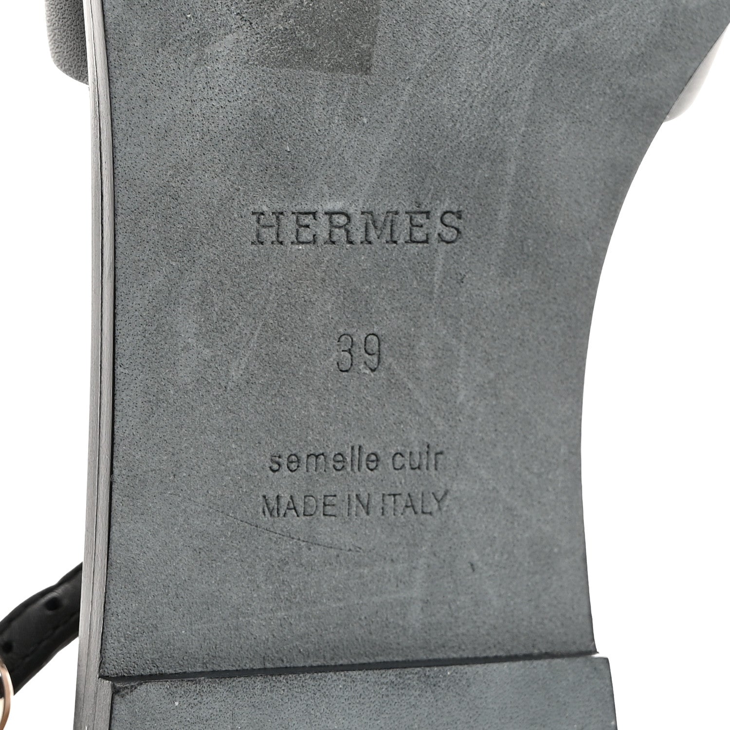 Hermes Calfskin Santorini Sandals 39 Black 8 of 8