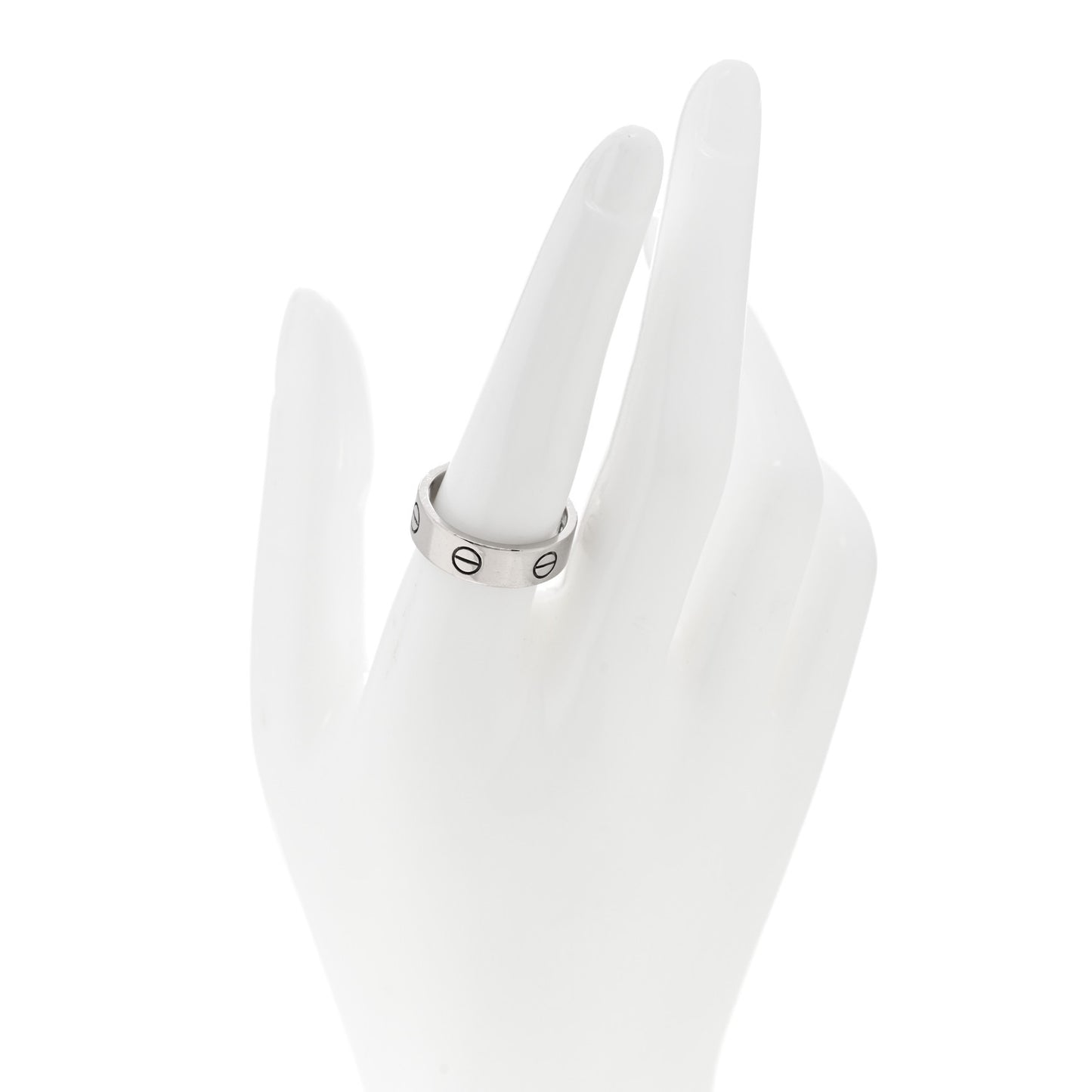 18K White Gold 5.5mm LOVE Ring 57 8