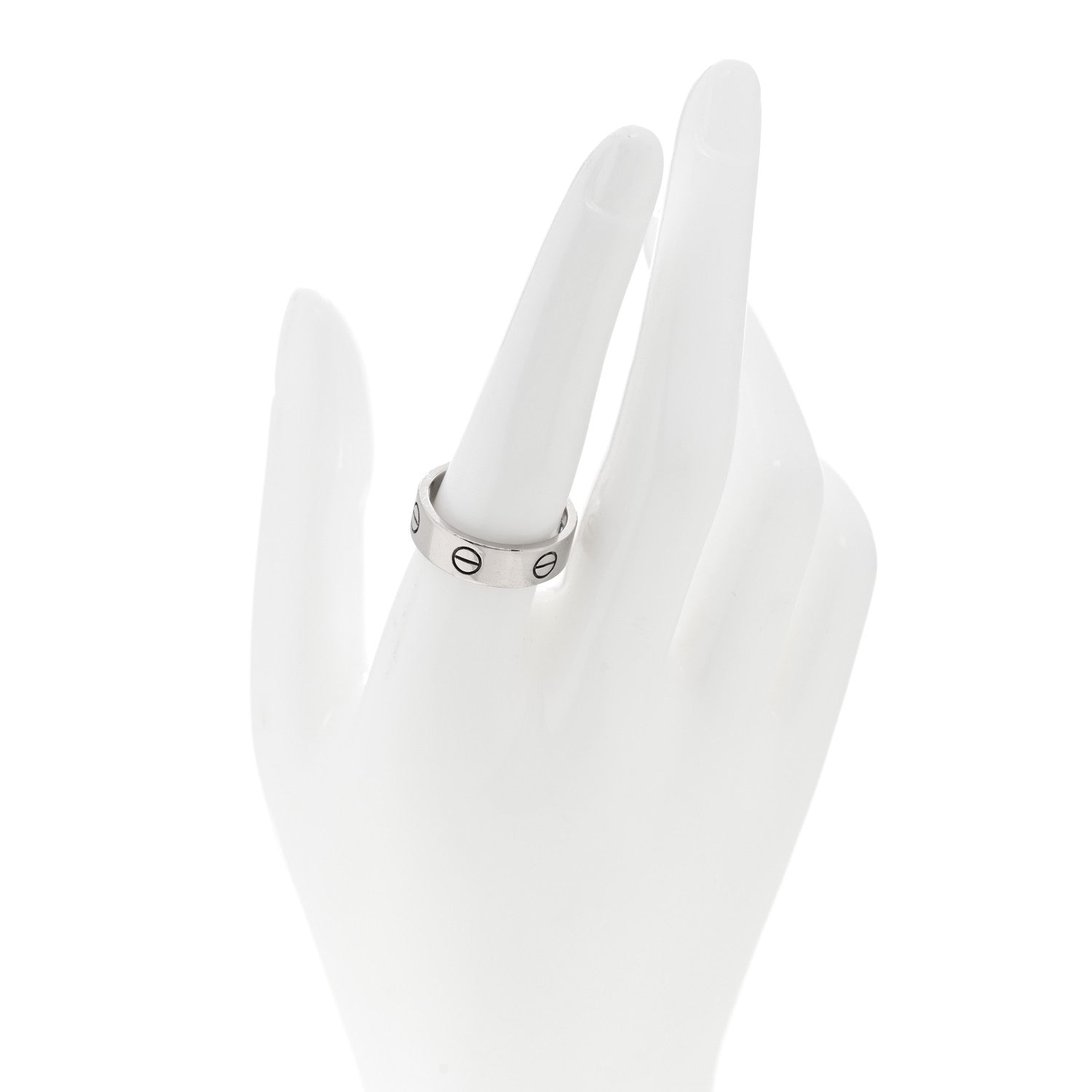 Cartier 18K White Gold 5.5mm LOVE Ring 57 8 2 of 5