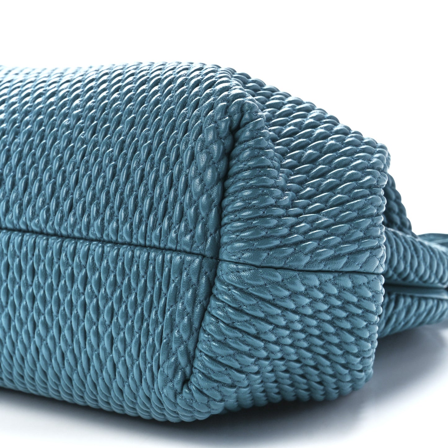 Lambskin Knit Large The Point Triangle Bag Mallard