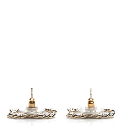 Chanel Crystal Pearls Coronation CC Earrings Gold 3 of 4