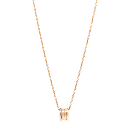 Bulgari 18K Rose White Yellow Gold B.Zero1 Pendant Necklace 1 of 4
