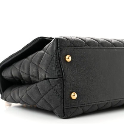 Chanel Caviar Quilted Small Coco Handle Flap Black 9 of 11