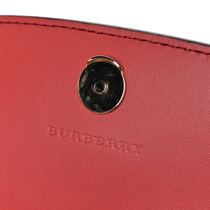 Burberry Calfskin House Check Henley Wallet On Chain Red 13 of 13