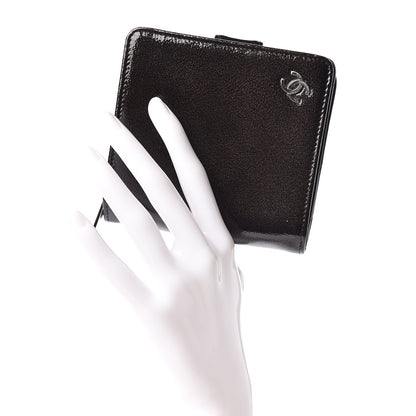 Chanel Patent Goatskin Compact French Wallet Brown 2 of 6