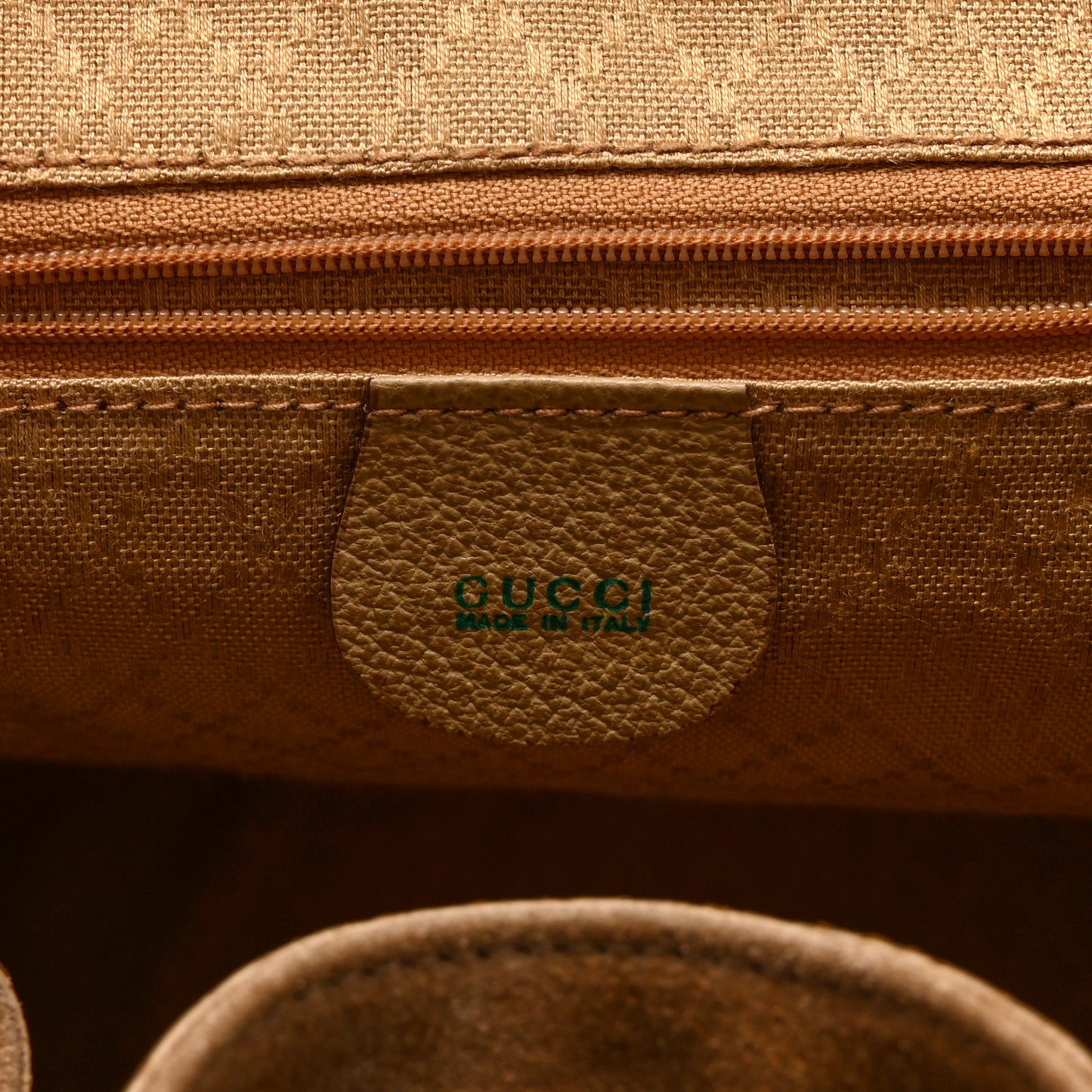 Suede Bamboo Backpack Beige