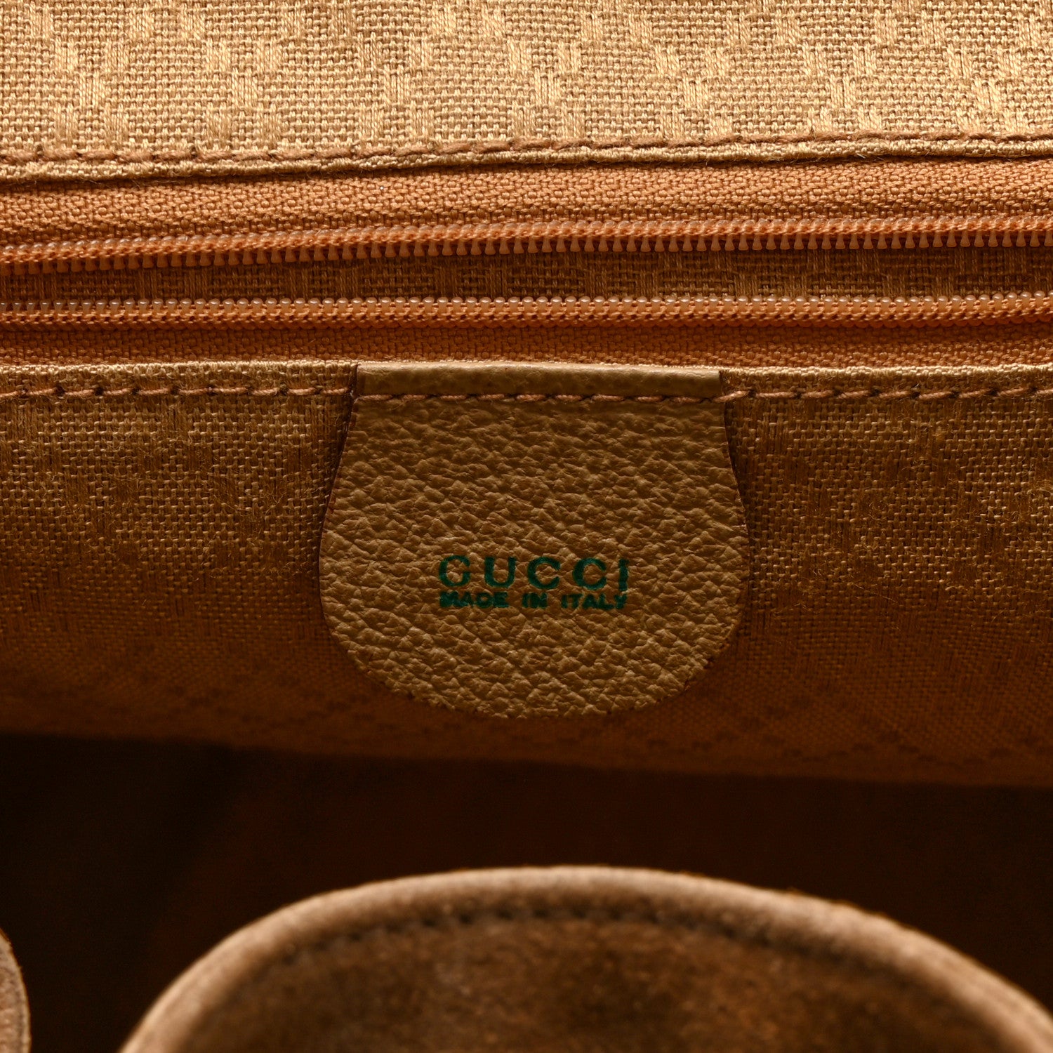 Gucci Suede Bamboo Backpack Beige 6 of 15