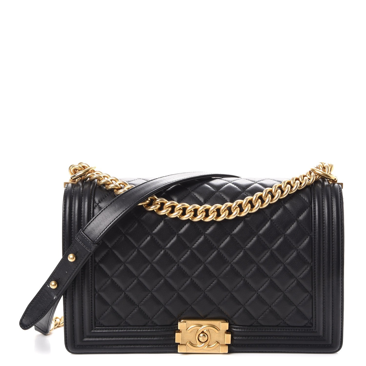 Chanel Calfskin Quilted New Medium Boy Flap Black 1 of 12