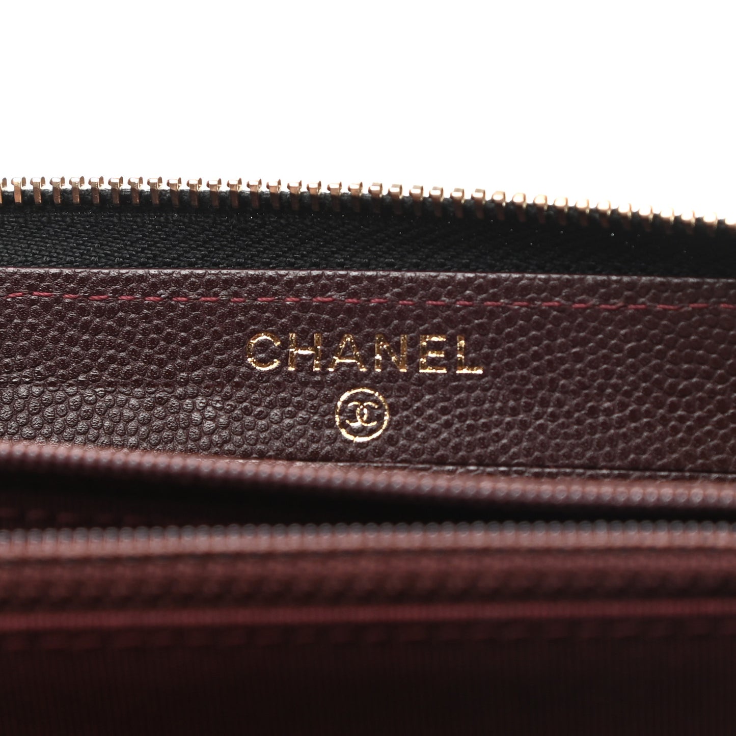 Caviar Quilted Medium Zip Around Wallet Black