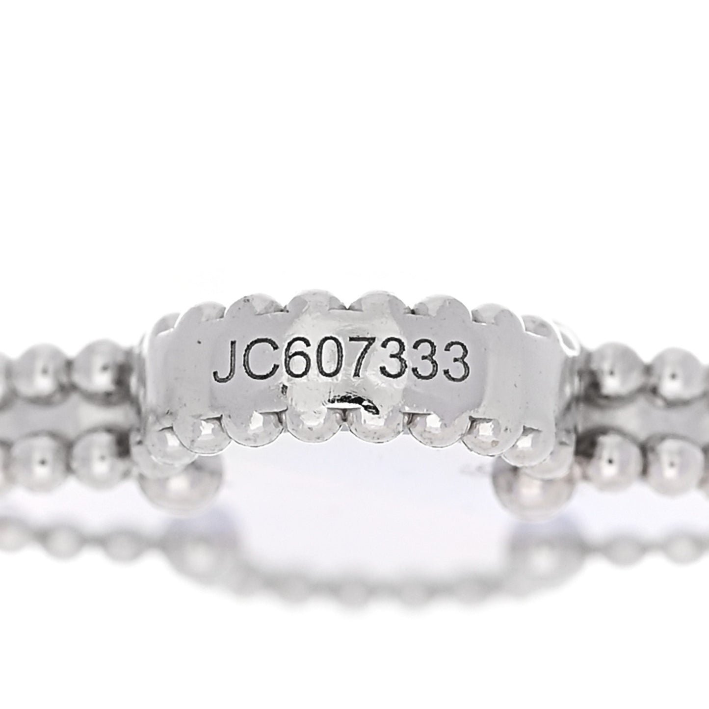 18K White Gold Chalcedony 5 Motifs Vintage Alhambra Bracelet
