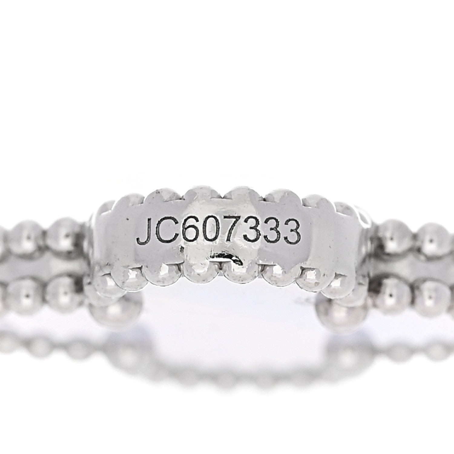 Van Cleef & Arpels 18K White Gold Chalcedony 5 Motifs Vintage Alhambra Bracelet 4 of 5