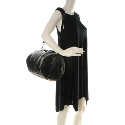 Alexander Wang Pebbled Lambskin Rocco Black Rose Gold Hardware 2 of 7